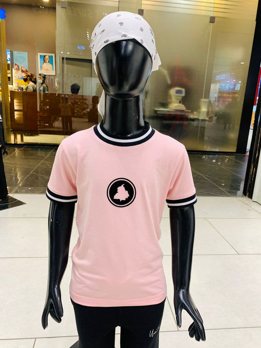 Punjab Map Pink Kids T-Shirt