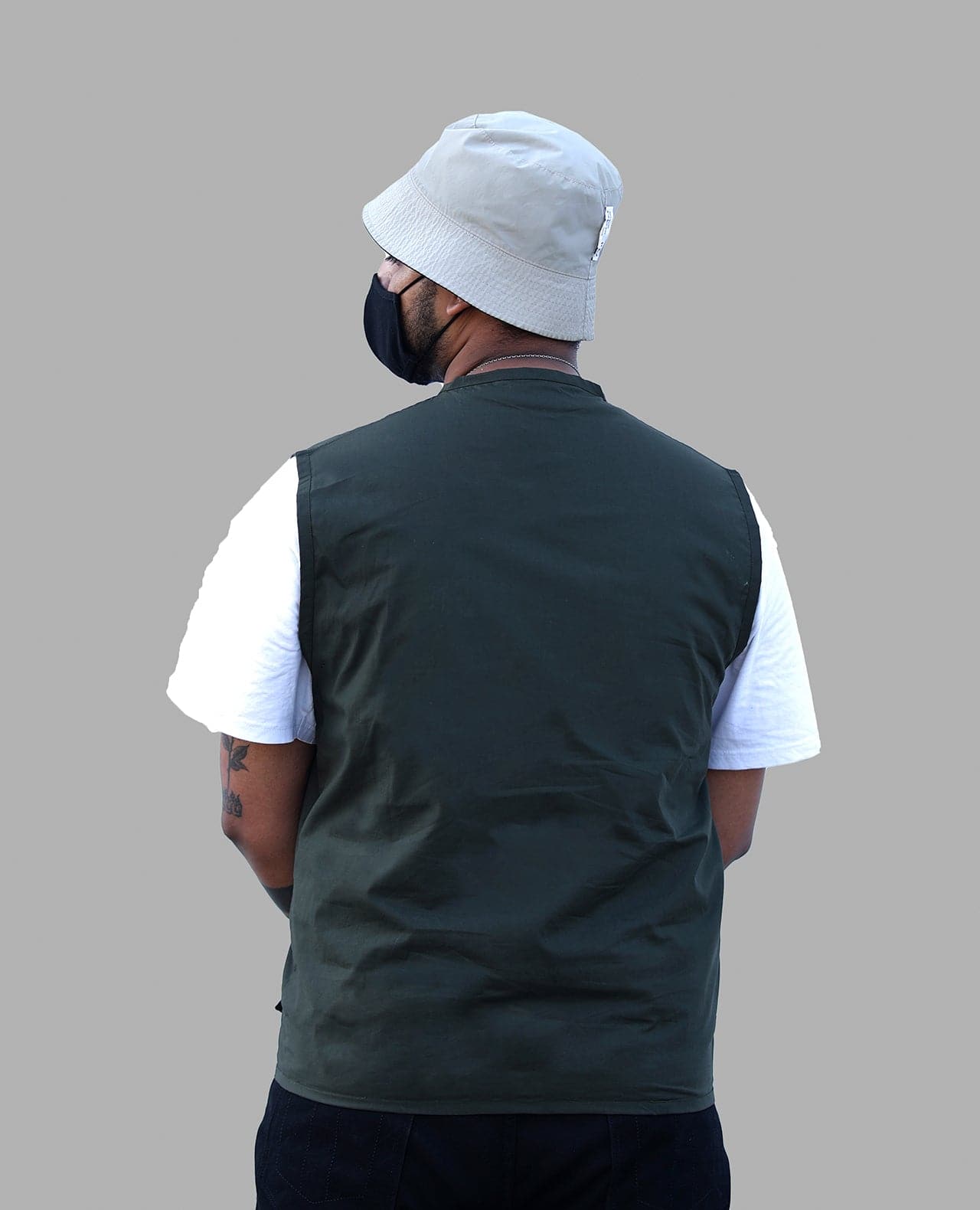 Olive green Multi Utility Vest - urbantheka